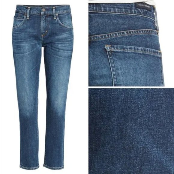Citizens Of Humanity Denim - Citizens of Humanity Jeans Elson Straight Leg Mid Rise Dark Wash SZ 26